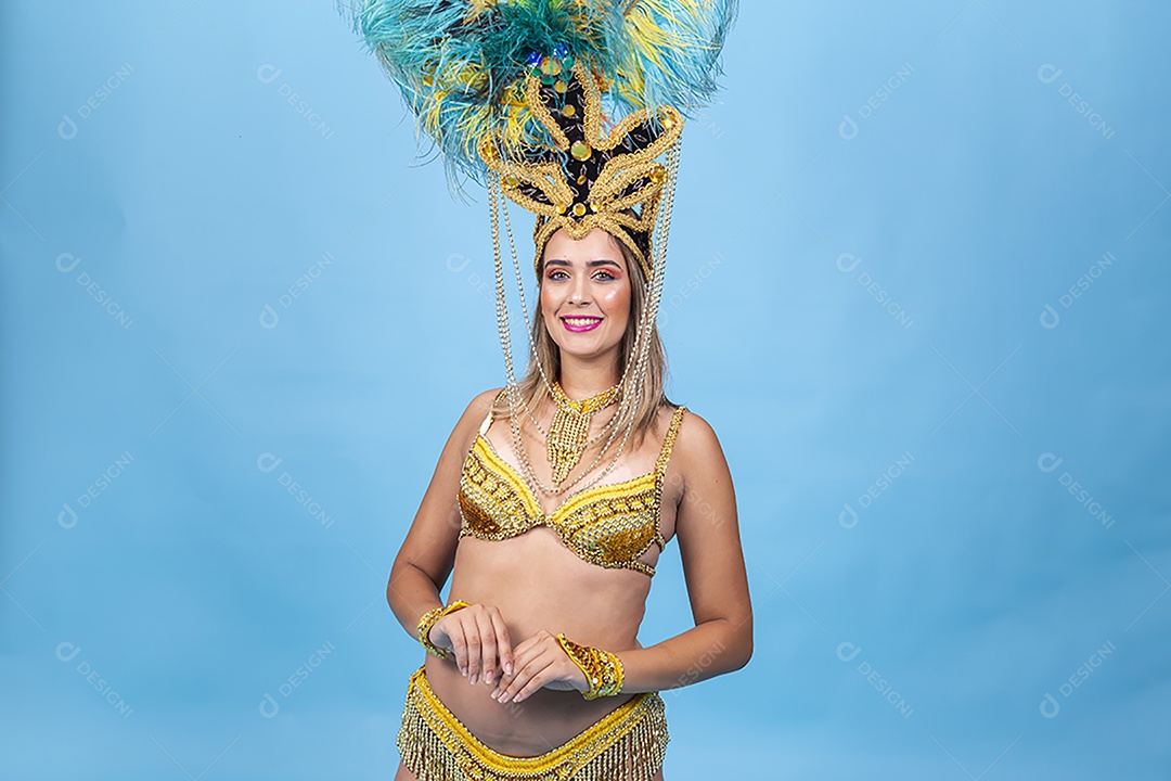 Linda mulher fantasiada para para o carnaval.