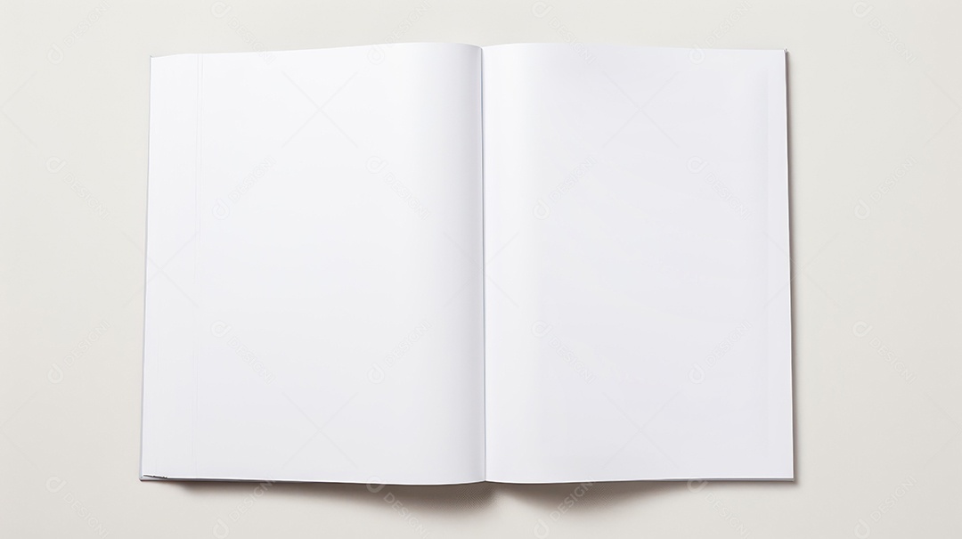 Livro em branco sobre fundo branco