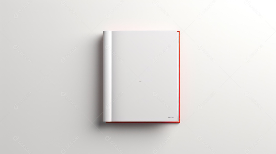 Maquete de livro em branco sobre fundo branco