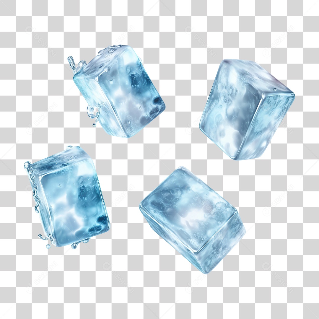 Cubos de Gelo PNG Transparente