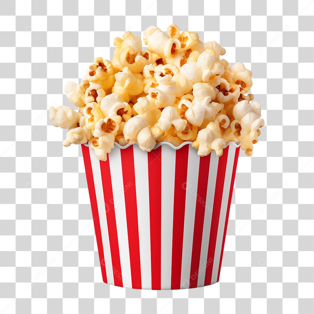 Pote de Pipoca PNG Transparente