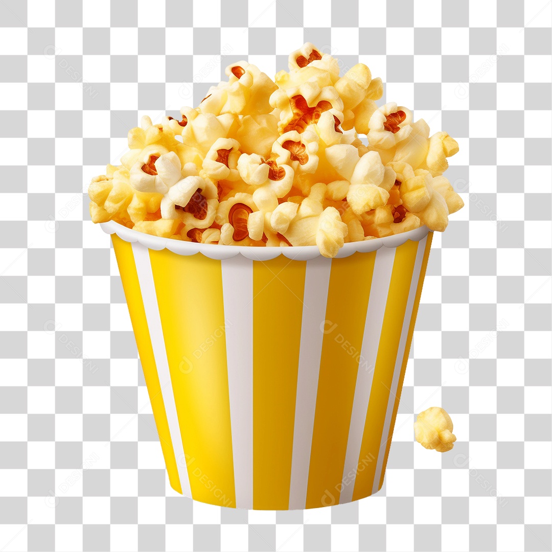 Pote de Pipoca PNG Transparente