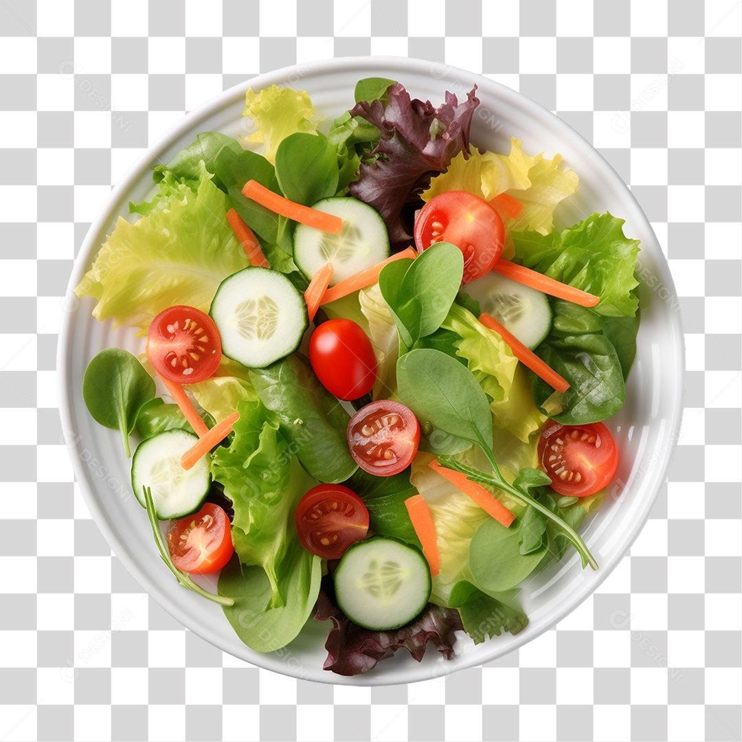 Prato com Saladas PNG Transparente