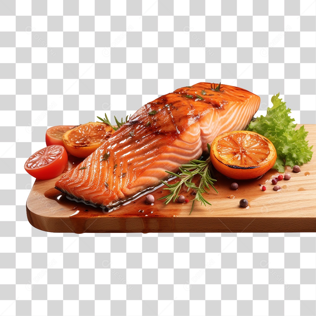 Pedaço de Peixe Frito PNG Transparente