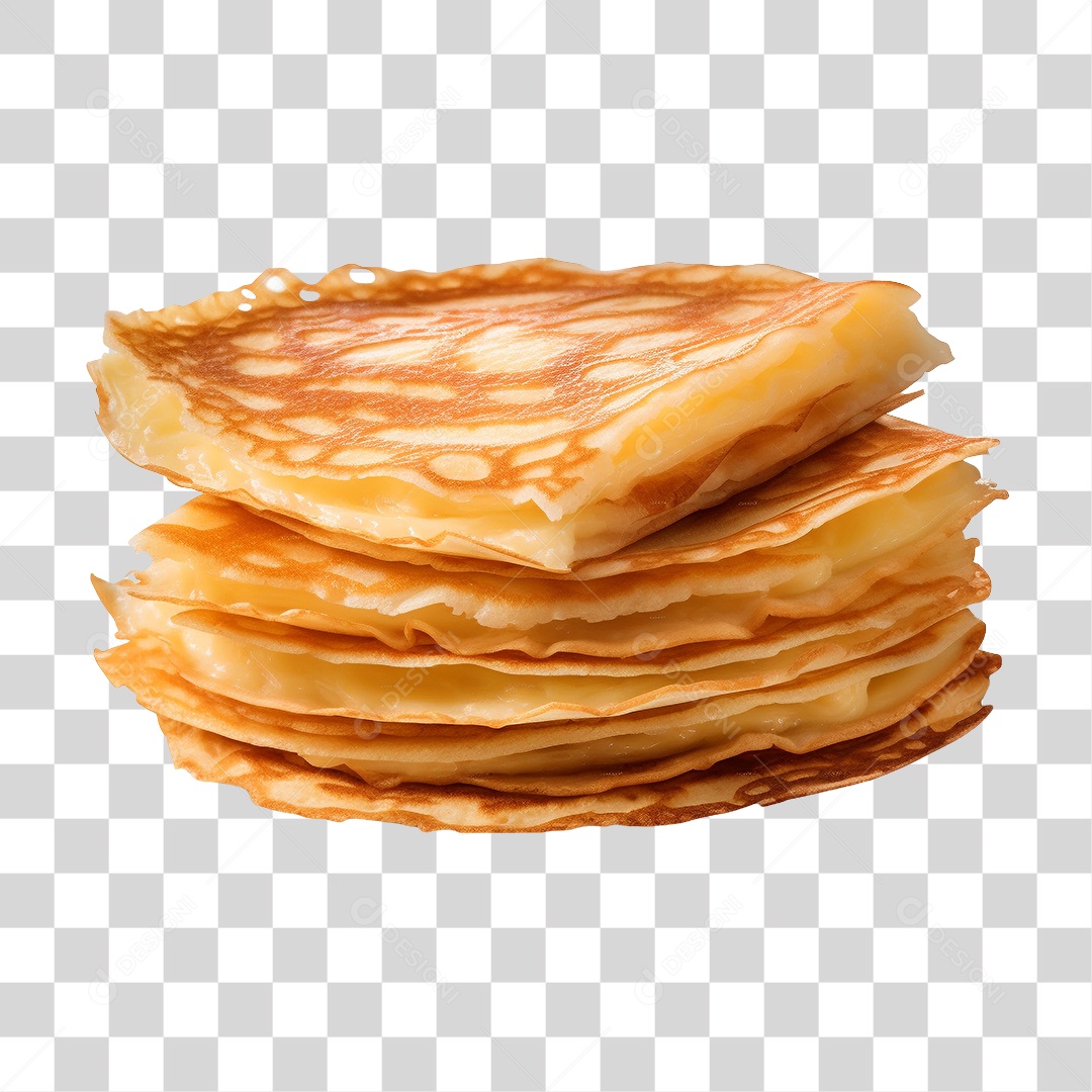 Pilha de Crepes Finos PNG Transparente