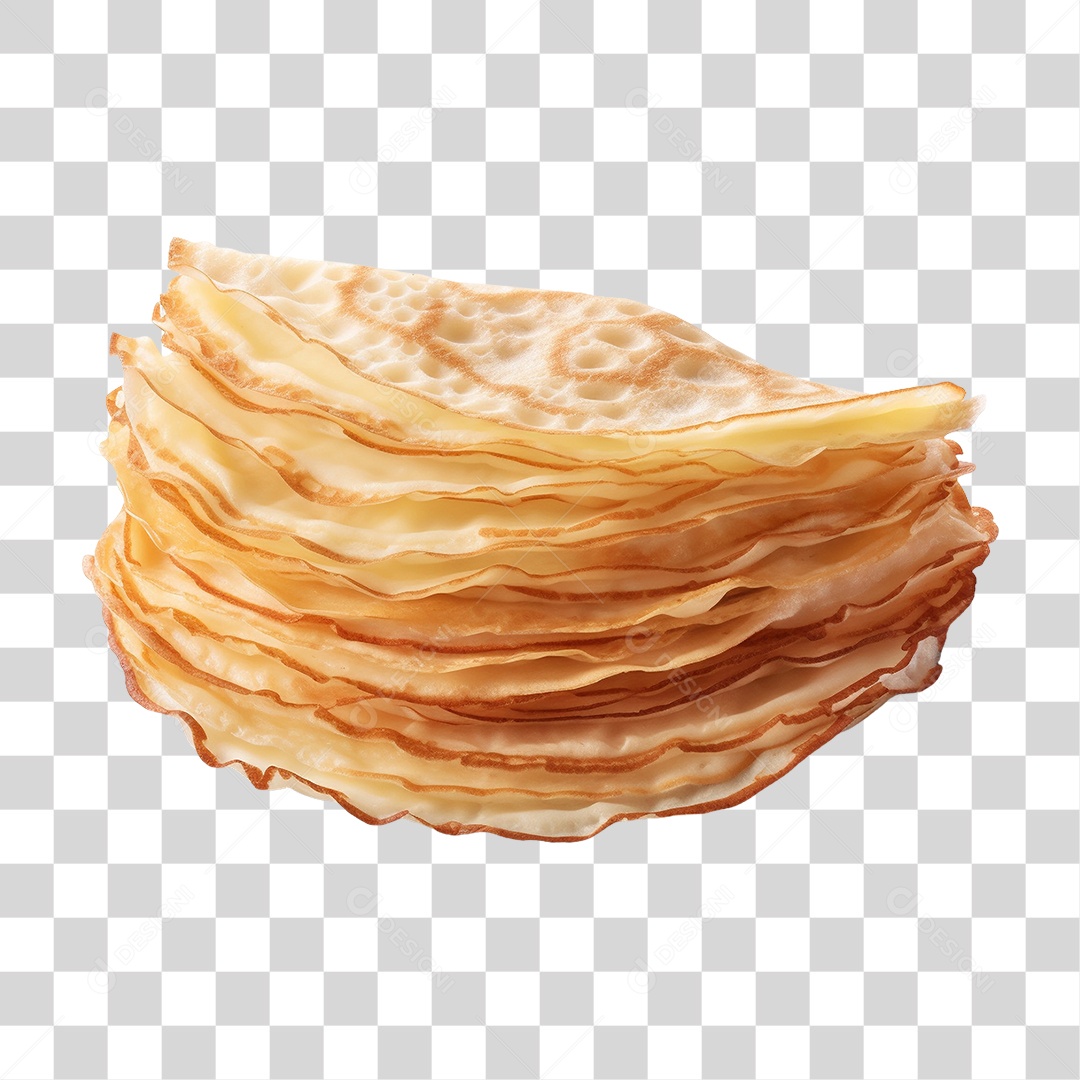 Pilha de Crepes Finos PNG Transparente