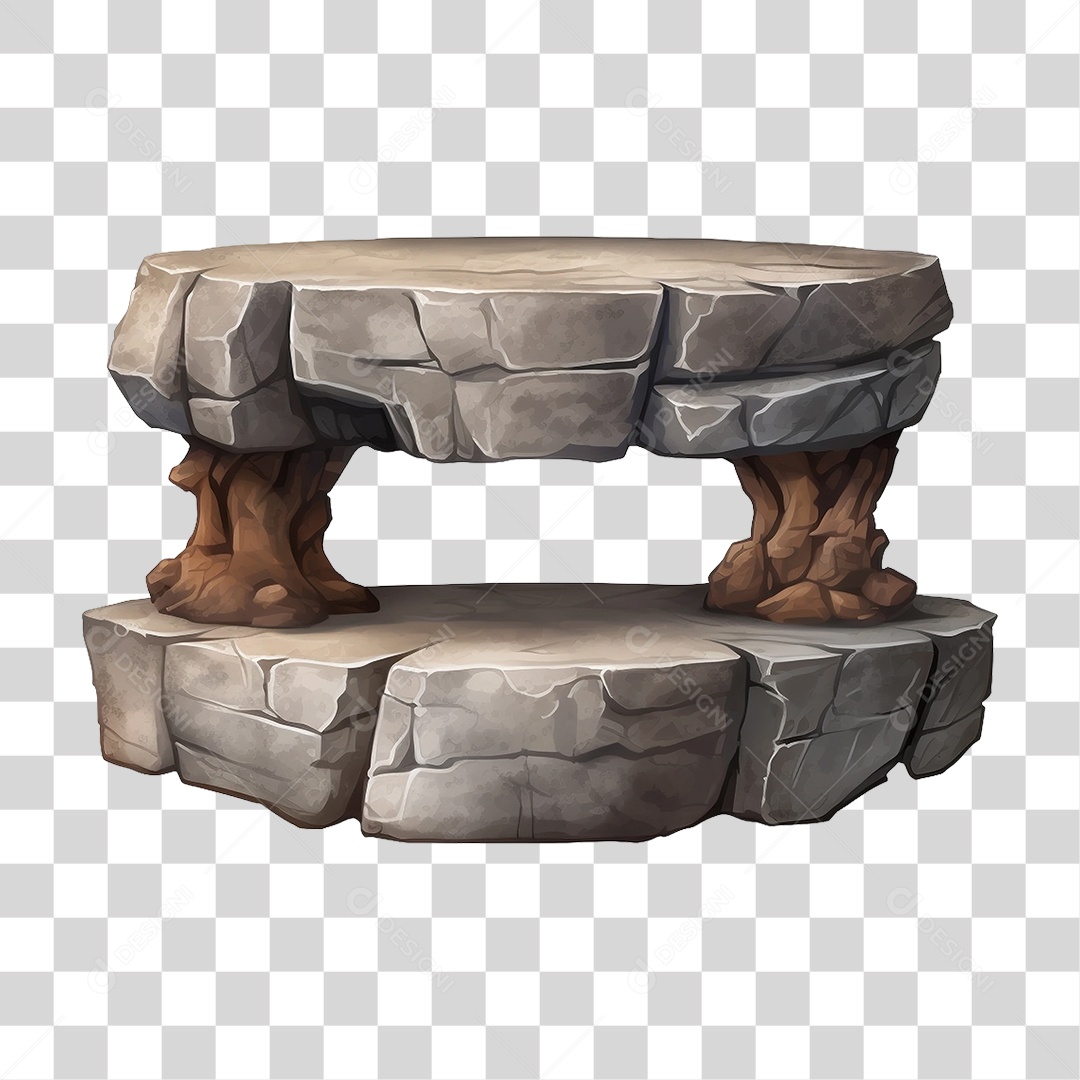 Mesa de Pedra PNG Transparente