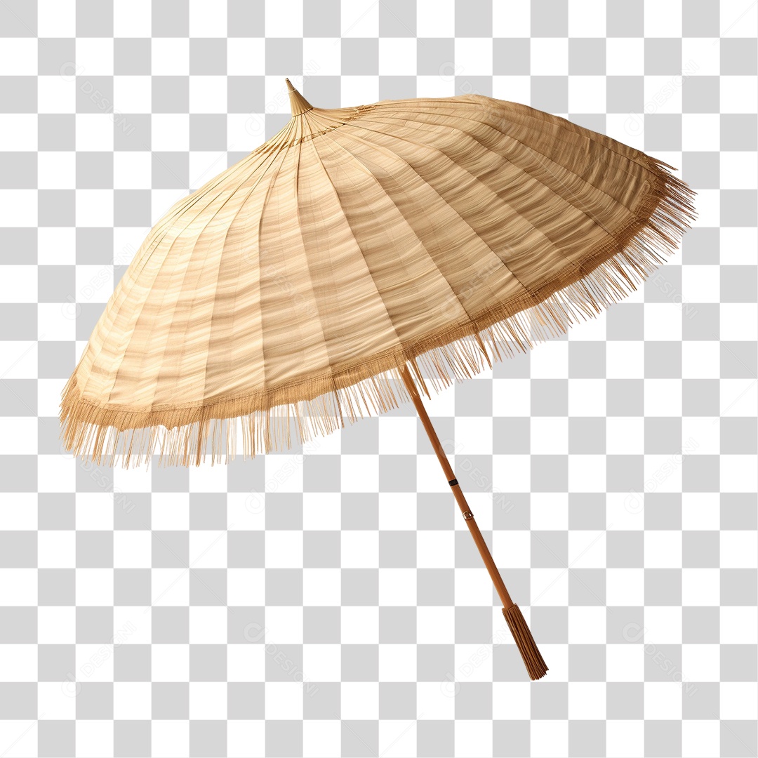Guarda-sol de Palha PNG Transparente