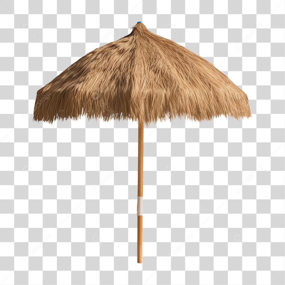 Guarda-sol de Palha PNG Transparente