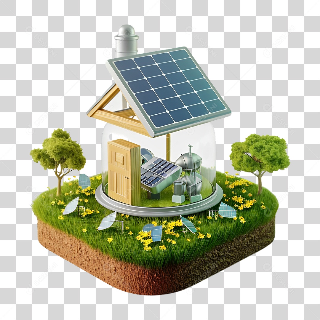 Energia Solar Placa Solar PNG Transparente