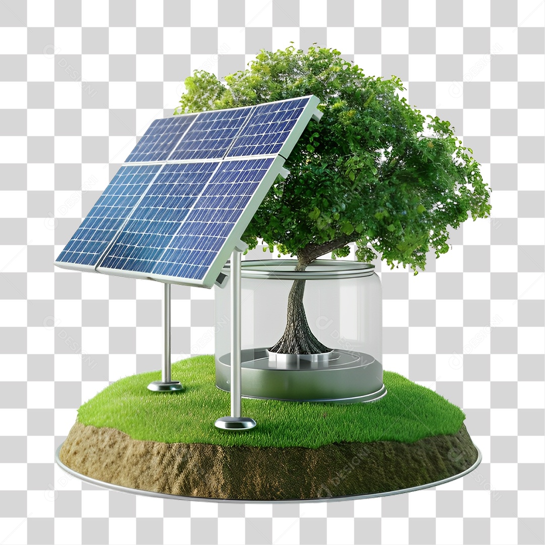 Energia Solar Placa Solar PNG Transparente