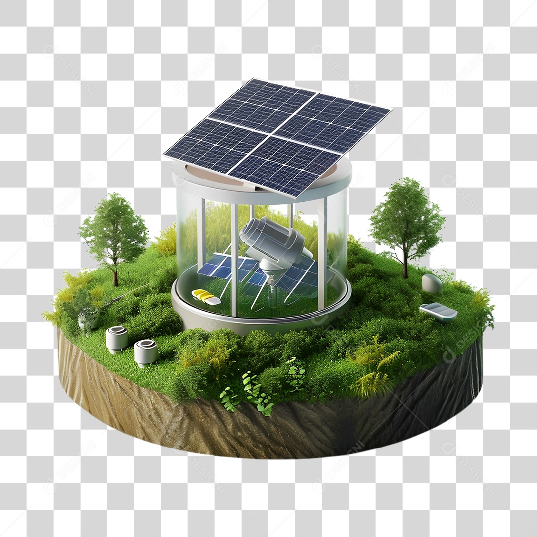 Energia Solar Placa Solar PNG Transparente