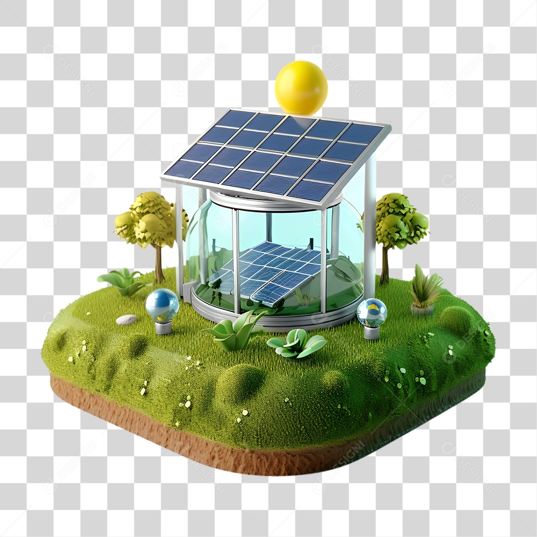 Energia Solar Placa Solar PNG Transparente