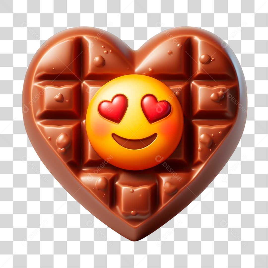 Emoji Chocolate Recortado Doce PNG Transparente