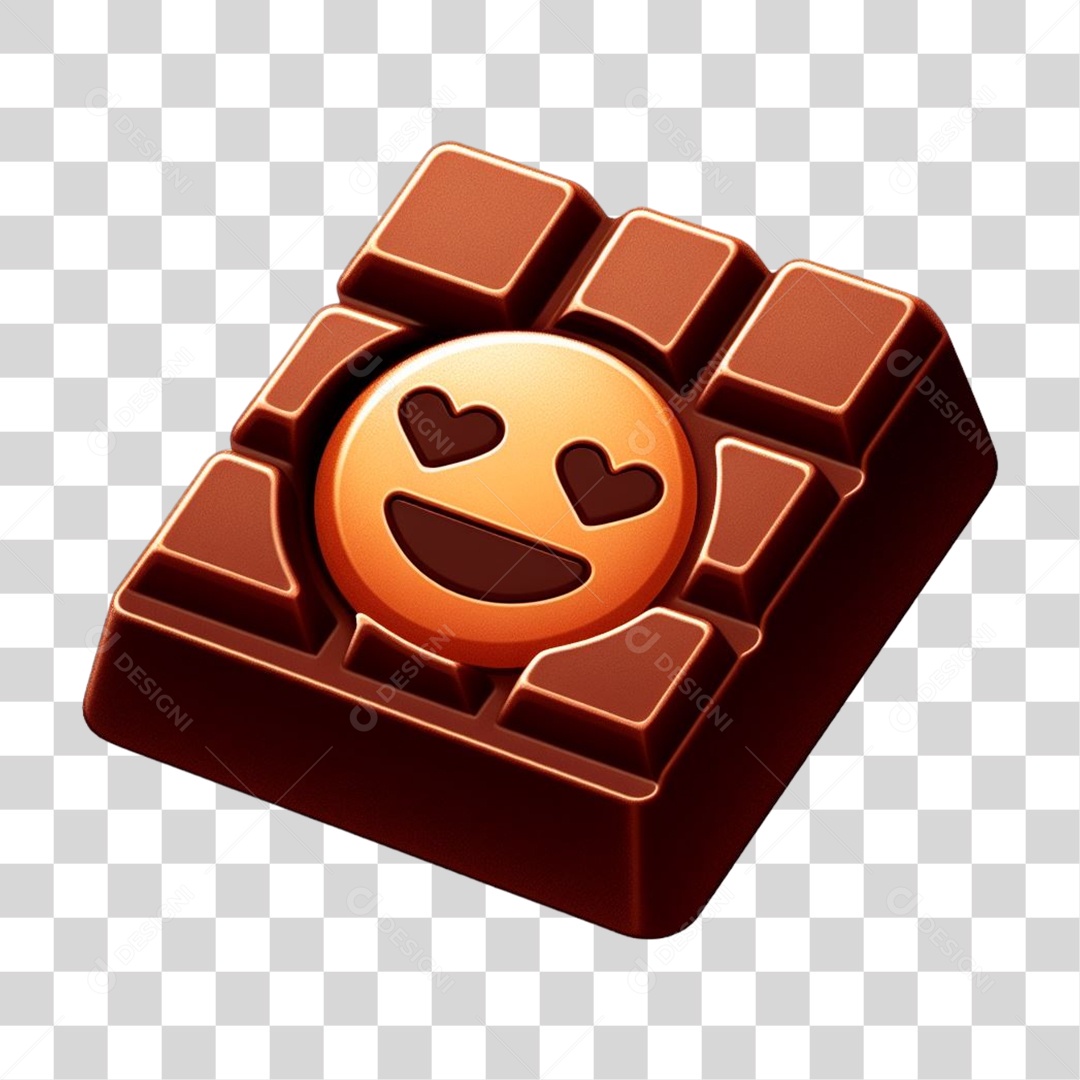 Emoji Chocolate Recortado Doce PNG Transparente