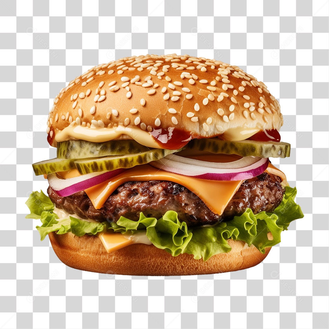 Hambúrguer Lanche PNG Transparente