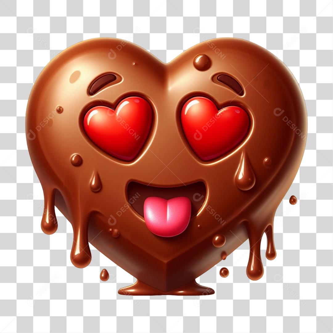 Emoji Chocolate Recortado Doce PNG Transparente