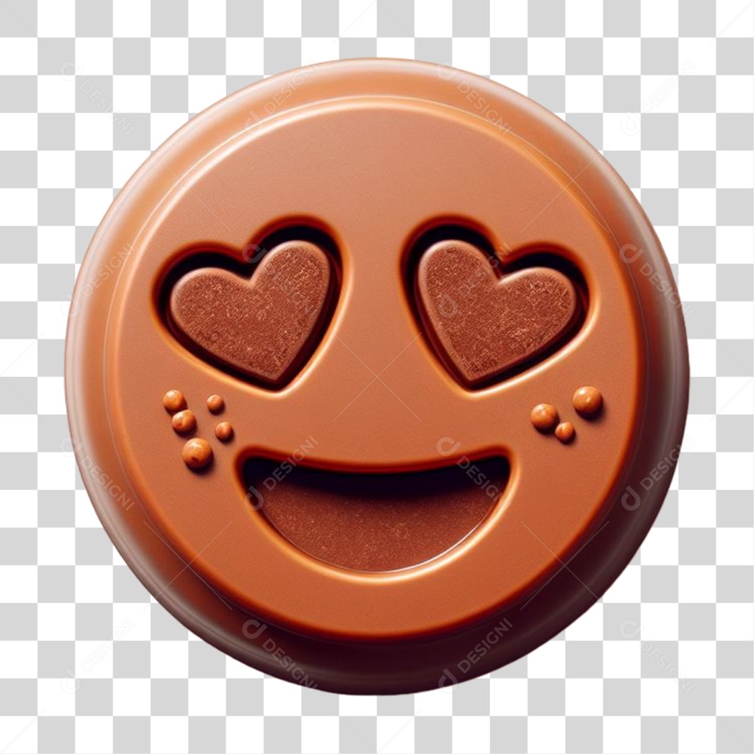 Emoji Chocolate Recortado Doce PNG Transparente
