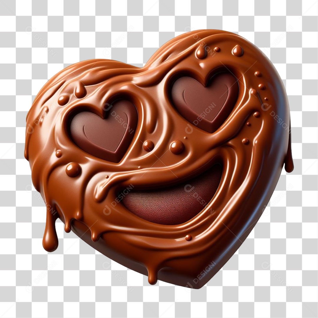 Emoji Chocolate Recortado Doce PNG Transparente