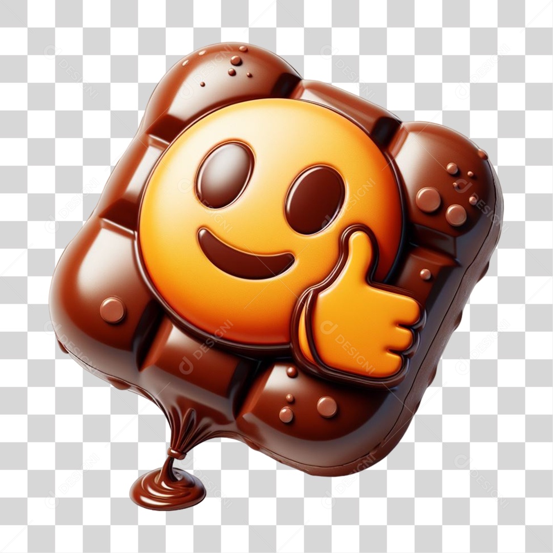 Emoji Chocolate Recortado Doce PNG Transparente