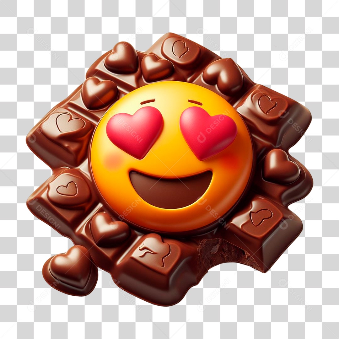 Emoji Chocolate Recortado Doce PNG Transparente