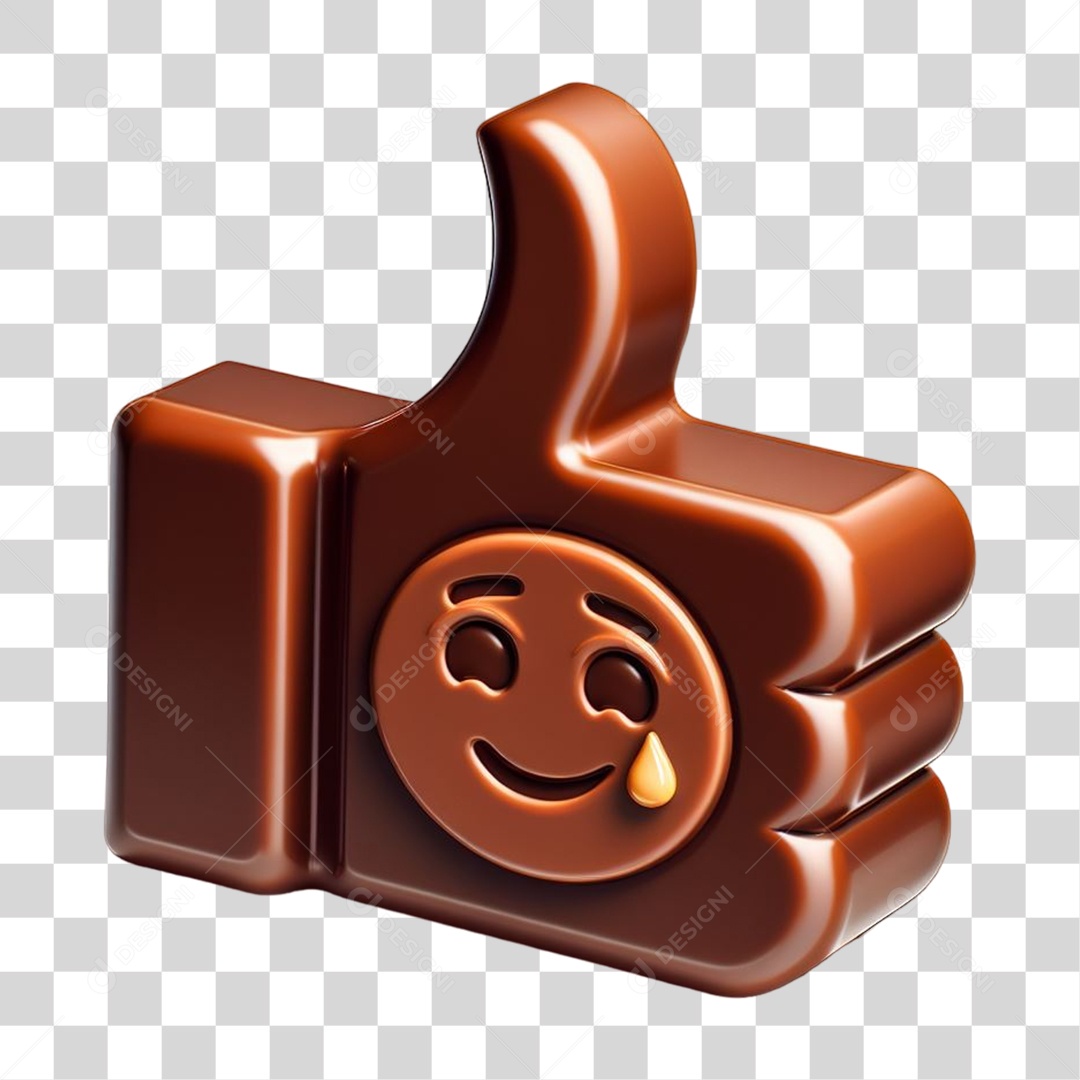 Emoji Chocolate Recortado Doce PNG Transparente