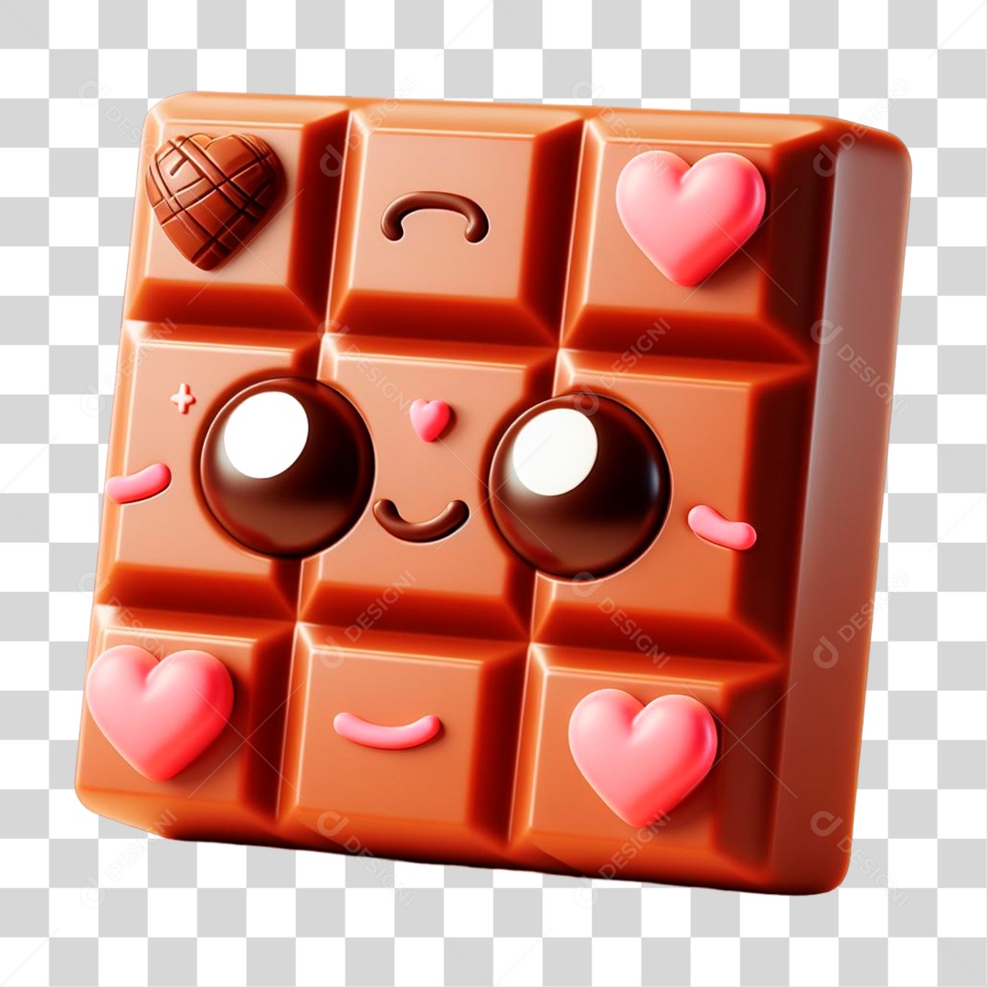 Emoji Chocolate Recortado Doce PNG Transparente