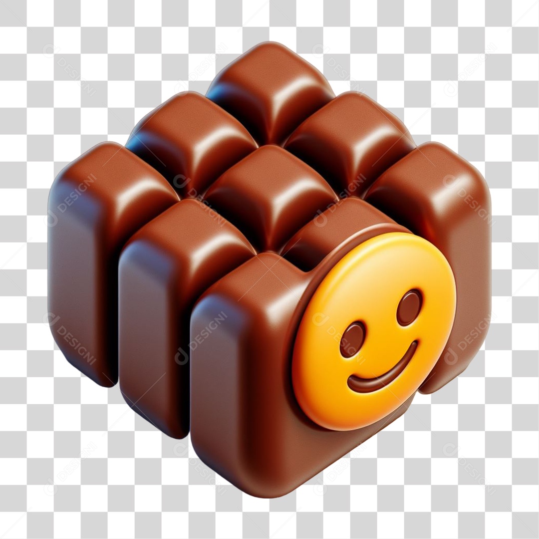 Emoji Chocolate Recortado Doce PNG Transparente