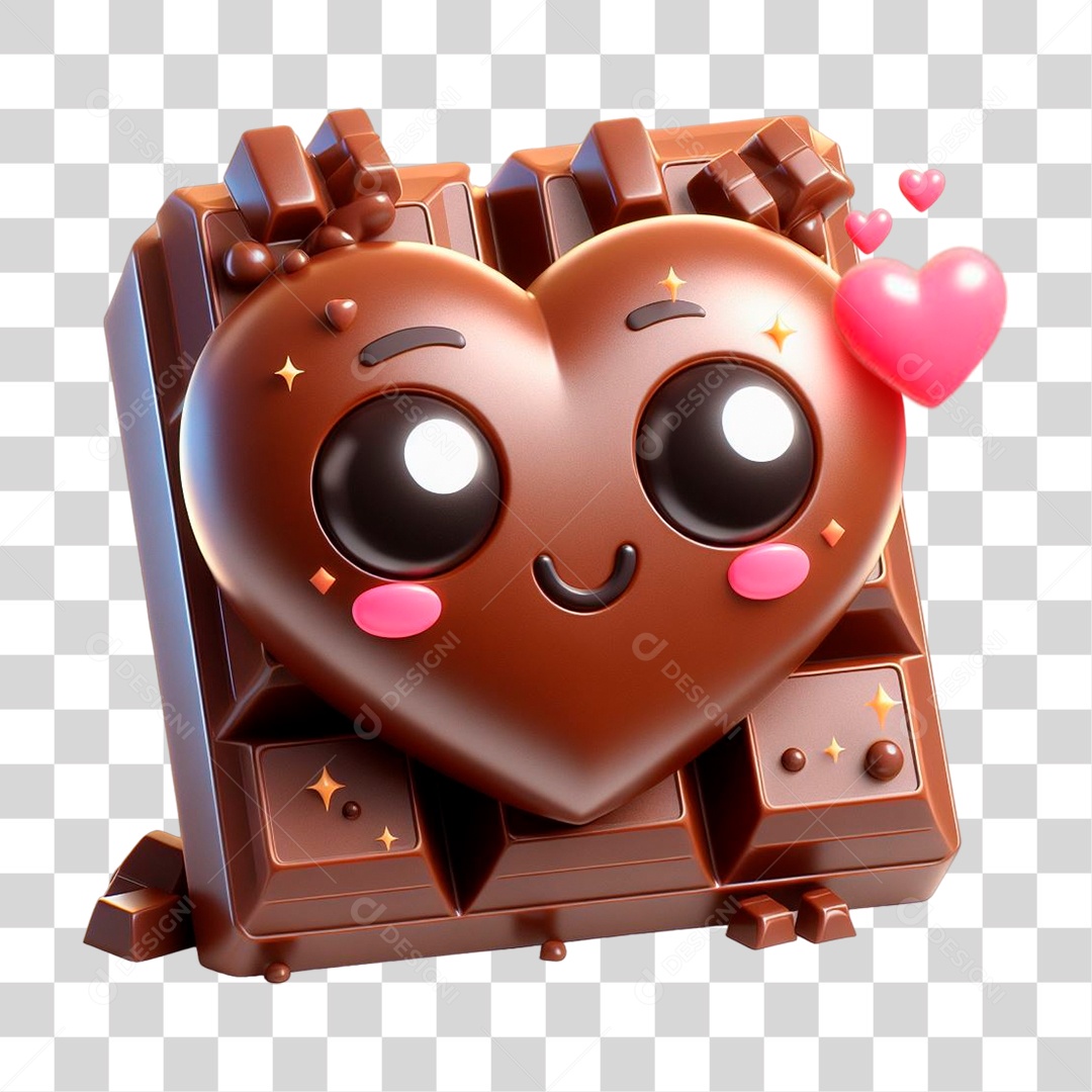 Emoji Chocolate Recortado Doce PNG Transparente