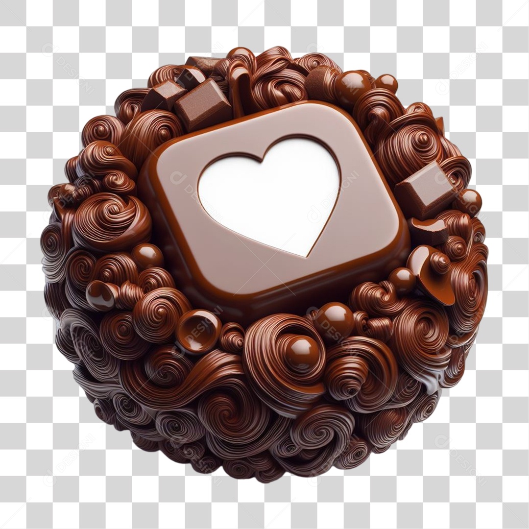 Emoji Chocolate Recortado Doce PNG Transparente