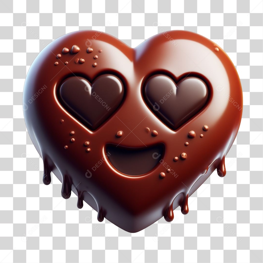 Emoji Chocolate Recortado Doce PNG Transparente