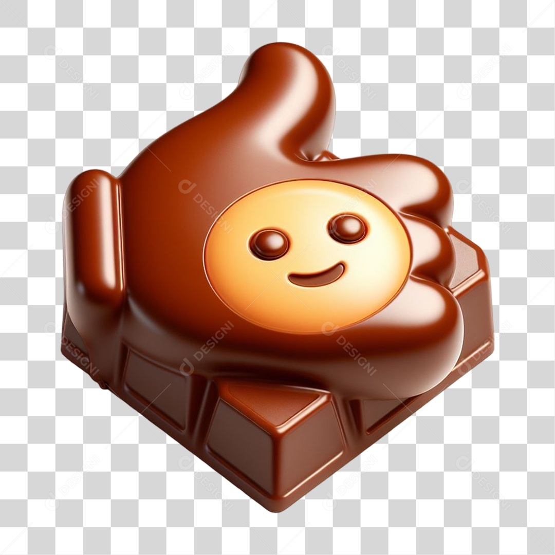 Emoji Chocolate Recortado Doce PNG Transparente