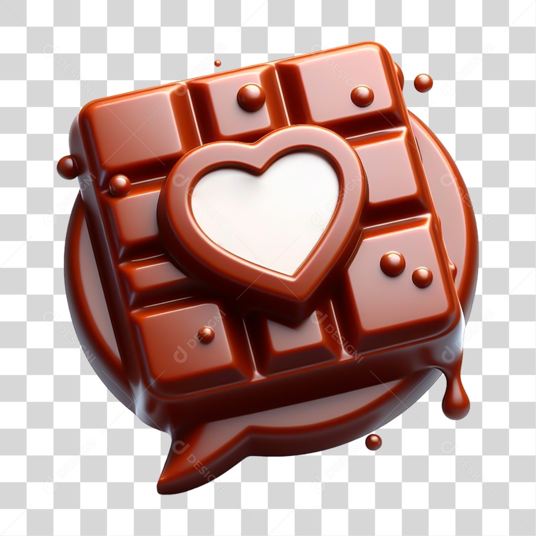 Emoji Chocolate Recortado Doce PNG Transparente