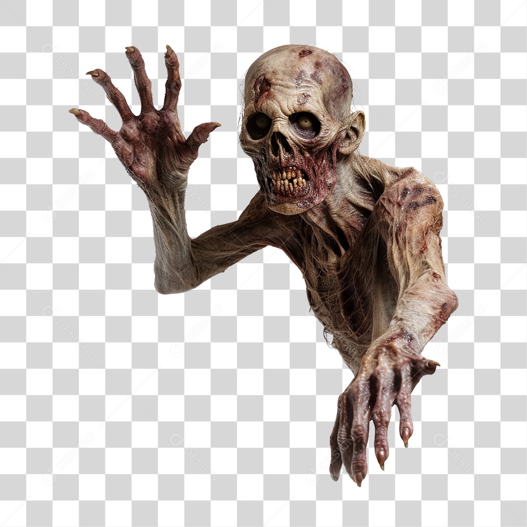 Zumbi Halloween PNG Transparente
