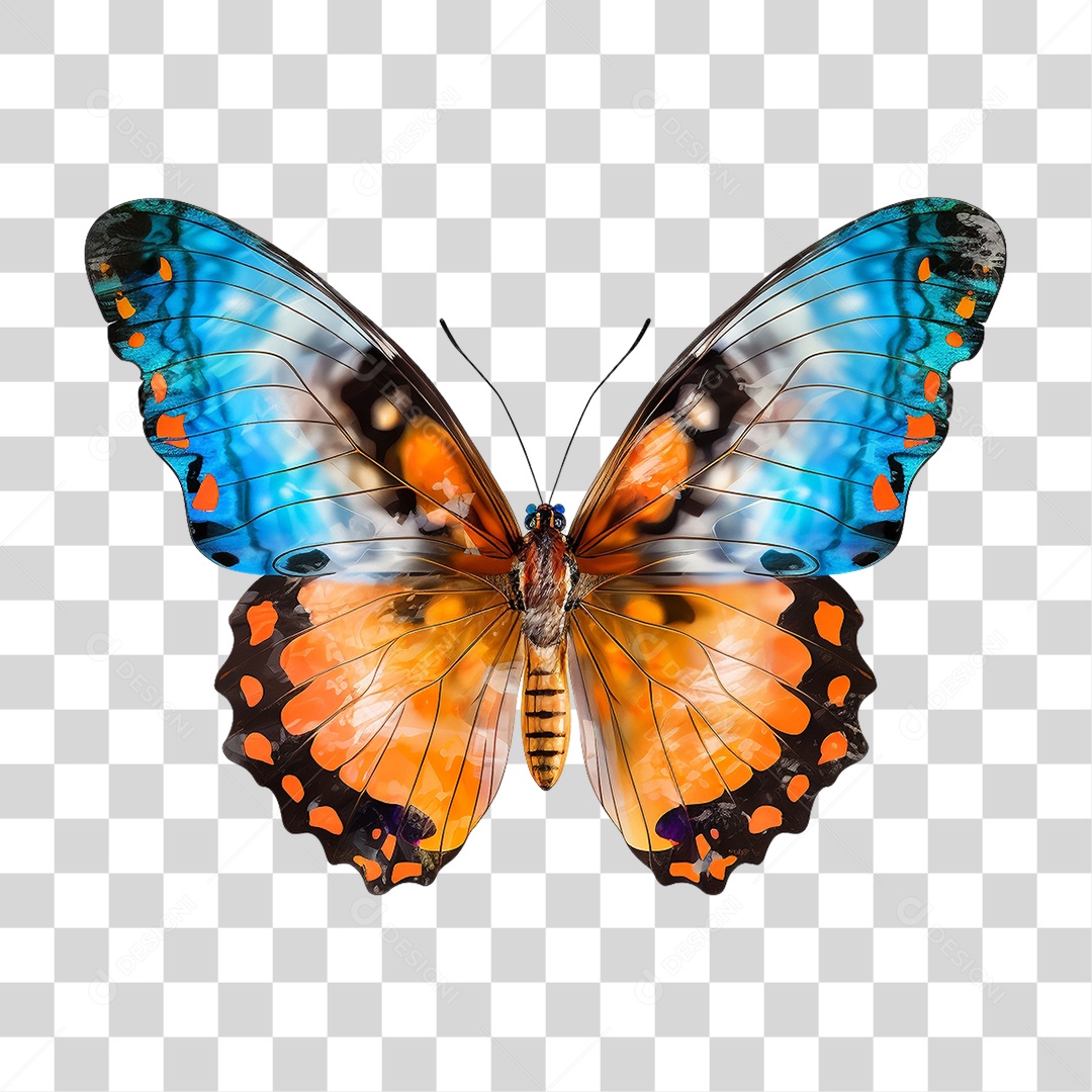 Borboleta Colorida PNG Transparente