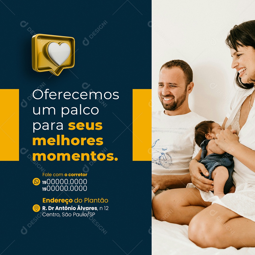 Empreendimento Loteamento Fale com o corretor Social Media PSD Editável