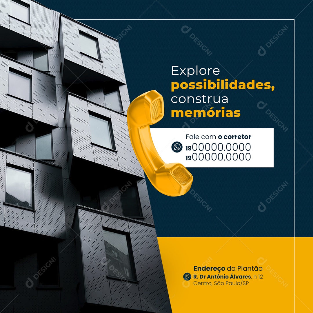 Empreendimento Loteamento Explore possibilidade construa memórias Social Media PSD Editável