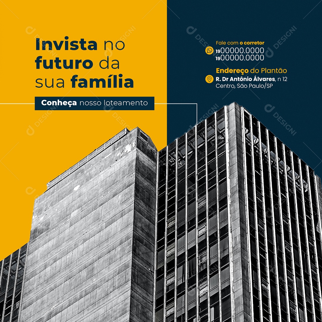 Empreendimento Loteamento Invista no futuro da sua família Social Media PSD Editável