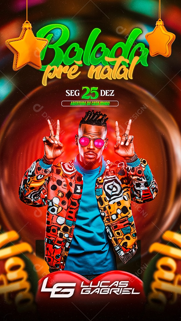 Story Flyer Balada pré natal Lucas Gabriel Social Media PSD Editável