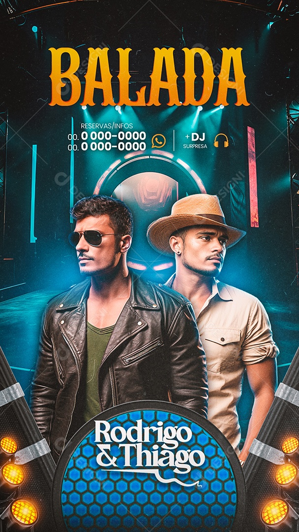 Story Flyer Ballad Rodrigo & Thiago Social Media PSD Editable