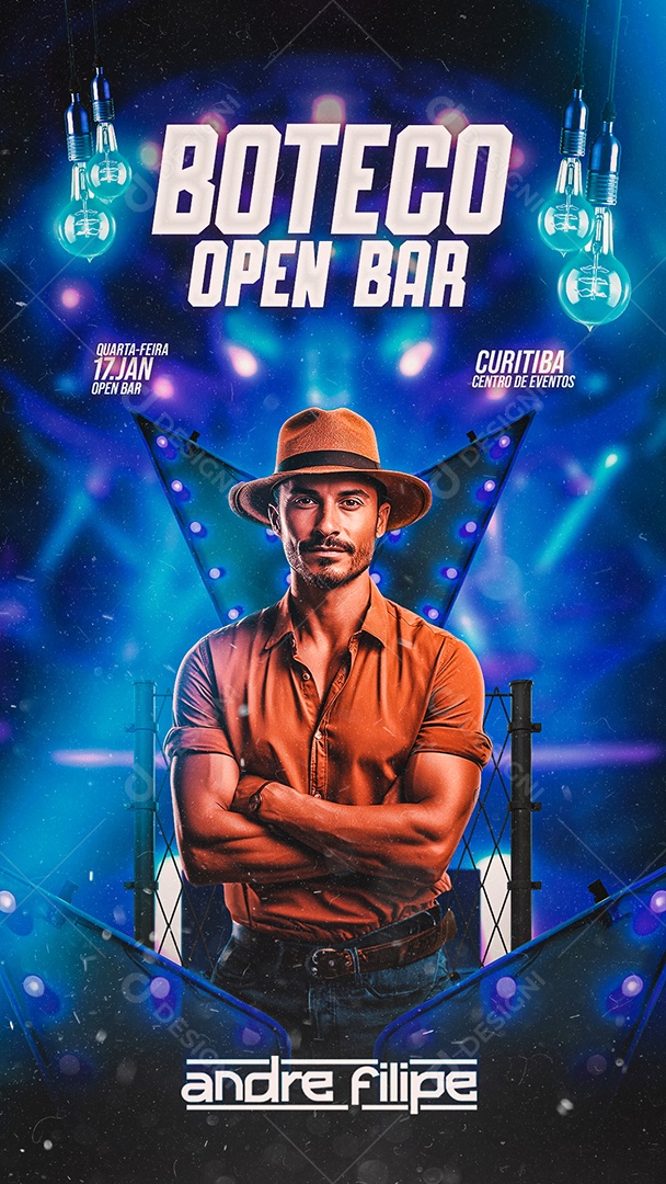 Story Flyer Boteco Open Bar Andre Filipe Social Media PSD Editável