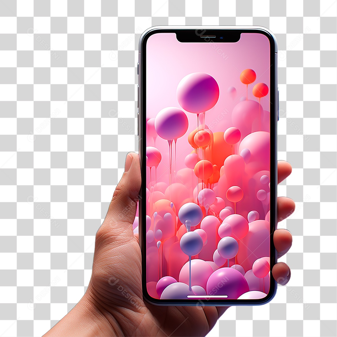 Mão Segurando Celular PNG Transparente