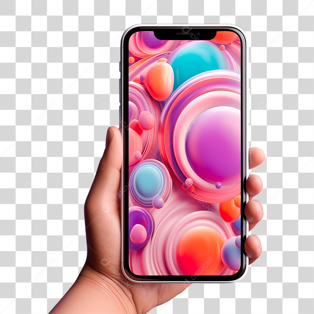 Mão Segurando Celular PNG Transparente