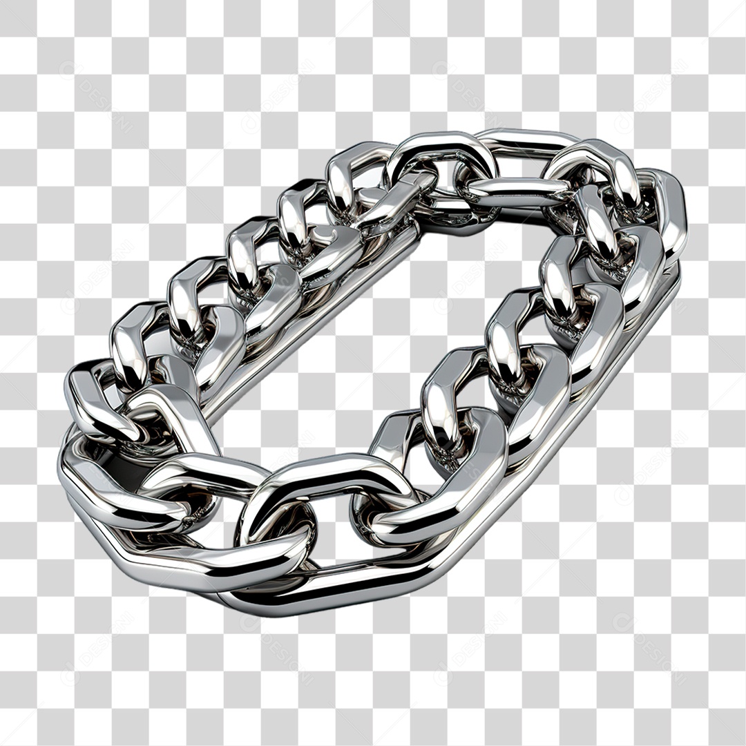 Corrente Prata PNG Transparente