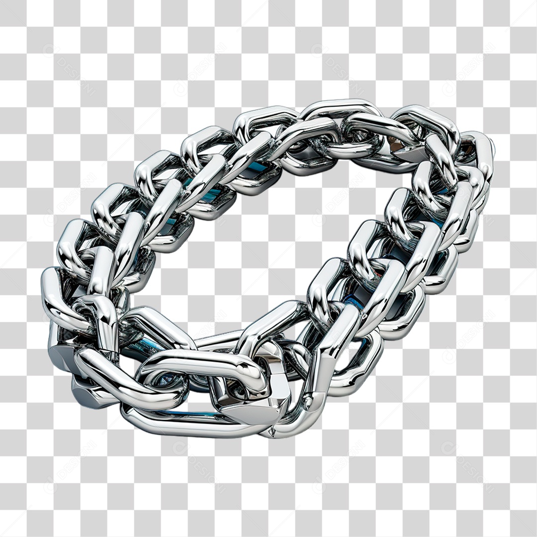 Corrente Prata PNG Transparente