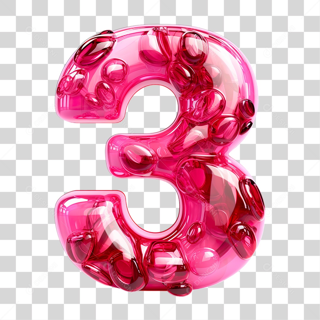 Número 3 PNG Transparente