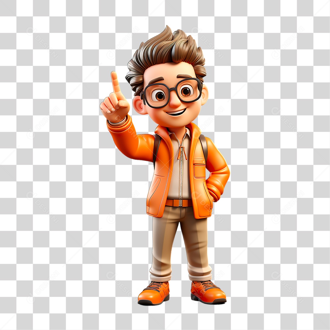 Homem Apontando Dedo PNG Transparente