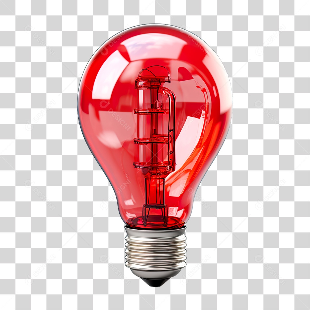 Lâmpada Vermelha PNG Transparente