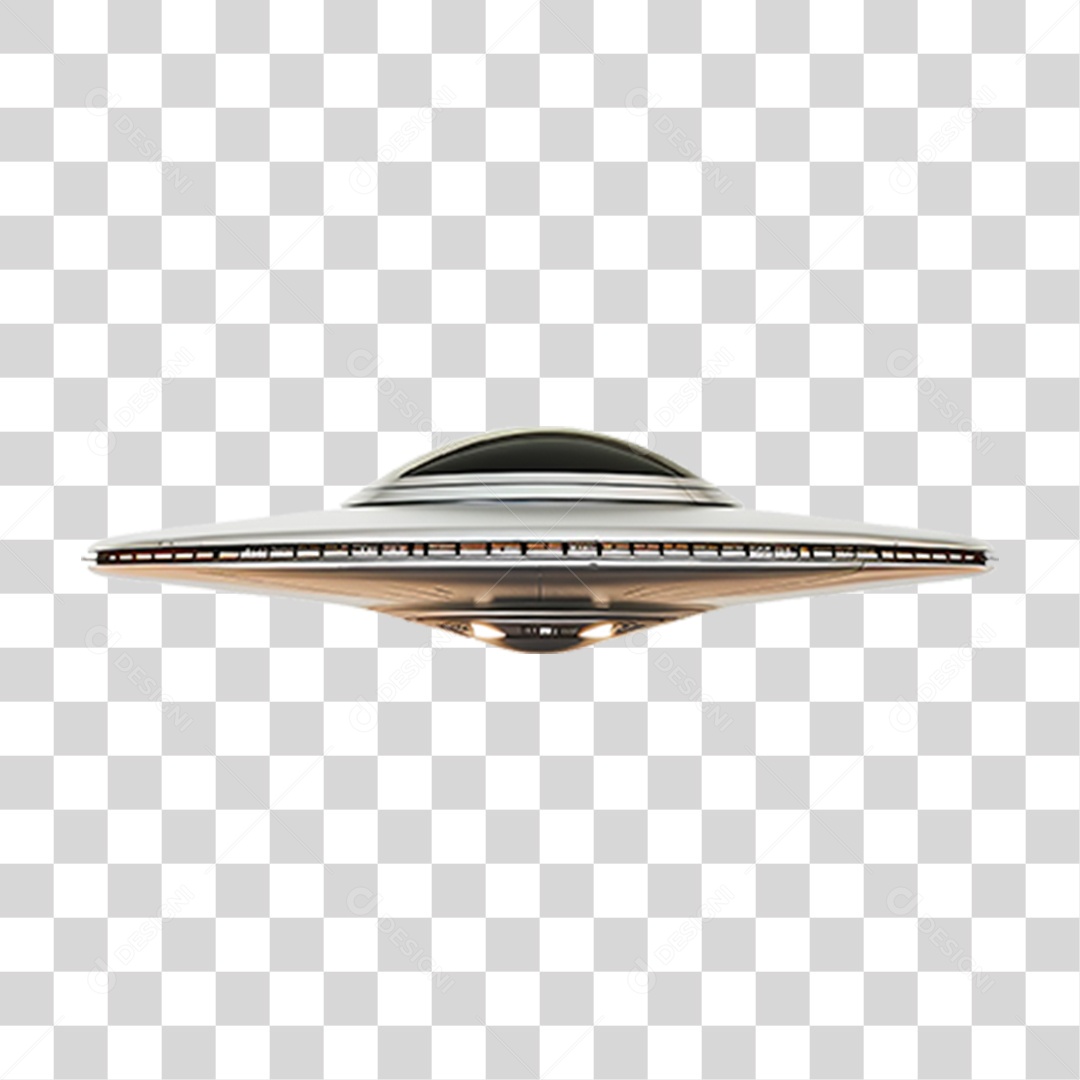 Elemento 3D Disco Voador PNG Transparente