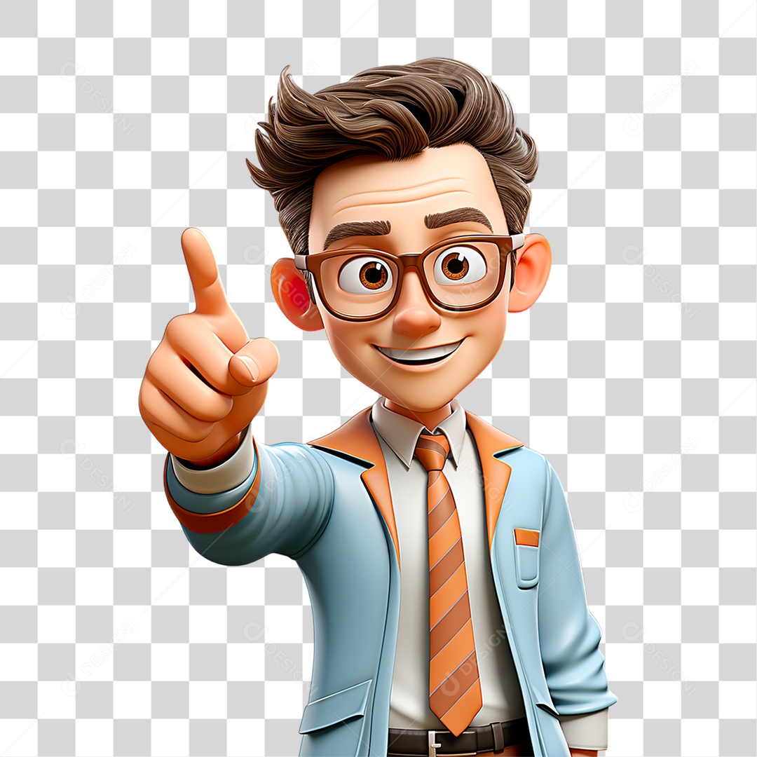 Homem Apontando Dedo PNG Transparente